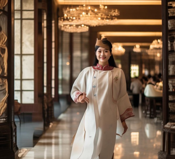 中式酒店服务员礼仪,文化与服务的完美结合